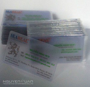In thẻ nhựa trong suốt chất lượng cao, bền đẹp TPHCM
