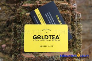 in thẻ nhựa gold tea