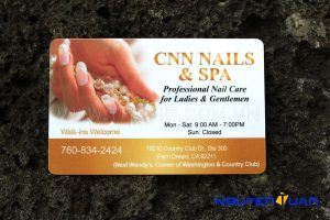in thẻ nhựa nail spa