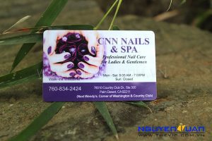 in thẻ nhựa nail spa