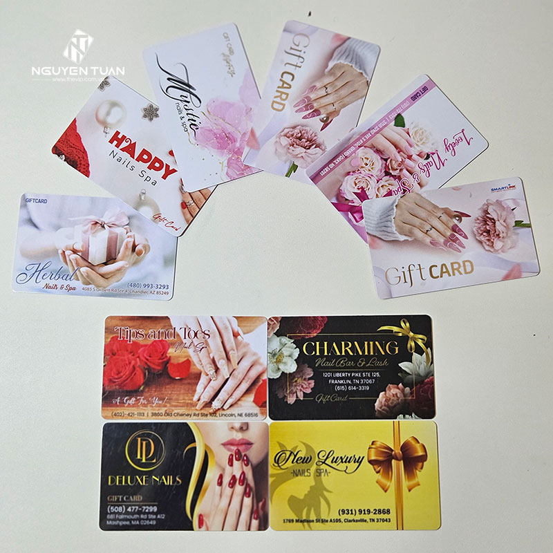 In thẻ nails spa