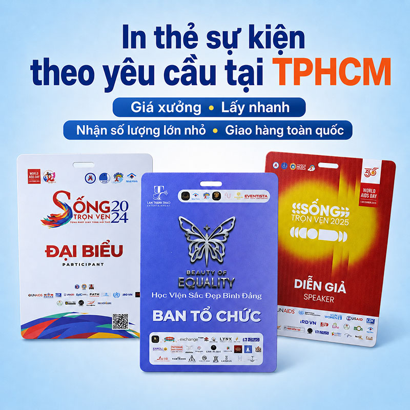 In thẻ sự kiện tại TPHCM