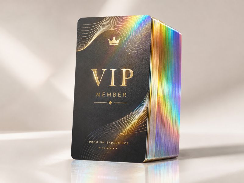 Thẻ nhựa Hologram ánh kim kết hợp phủ viền Hologram