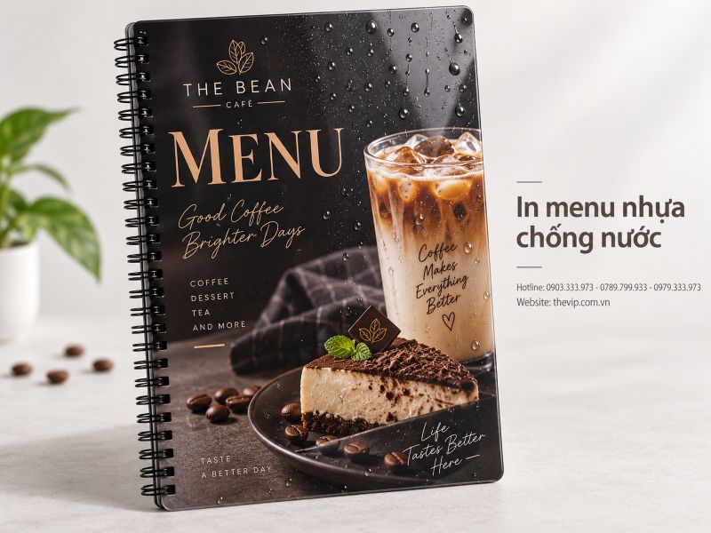 In menu nhựa chống nước tại TPHCM