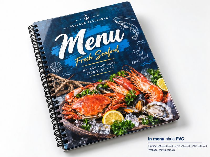 In menu nhựa PVC tại TPHCM