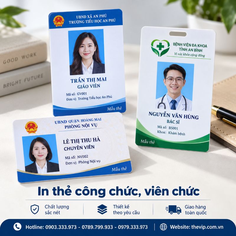 In thẻ công chức, viên chức tại TPHCM