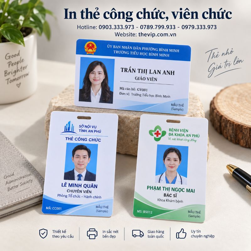 In thẻ công chức, viên chức tại TPHCM