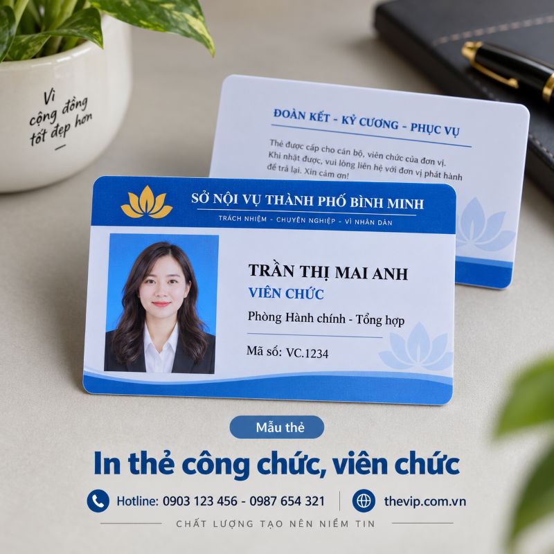 In thẻ công chức, viên chức tại TPHCM