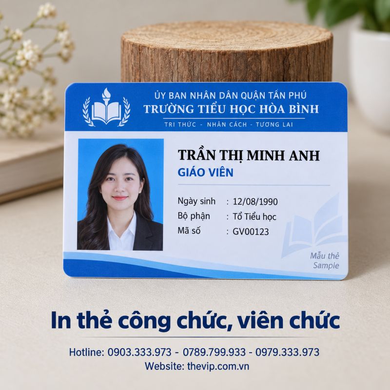 In thẻ công chức, viên chức tại TPHCM