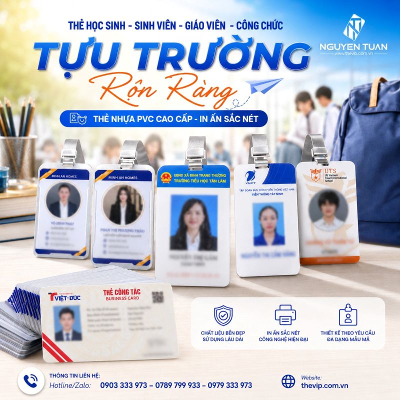 In thẻ học sinh, sinh viên, công chức, giáo viên tại TPHCM